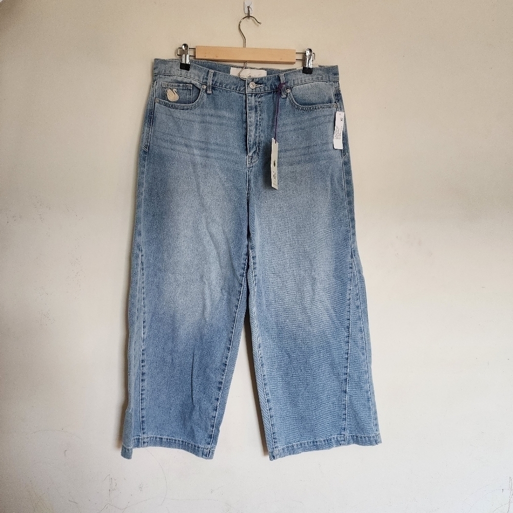 Gloria Vanderbilt x Christian Siriano Rori Cropped Wide-Leg Jeans size 29/8